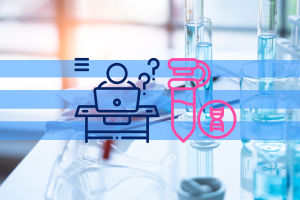 What is E&L Testing? A banner image featuring graphics of a person at a desk and a test tube overlaid on a photo of a lab workbench.