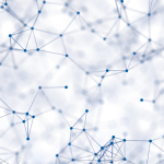 Visualization of molecules on a off white background